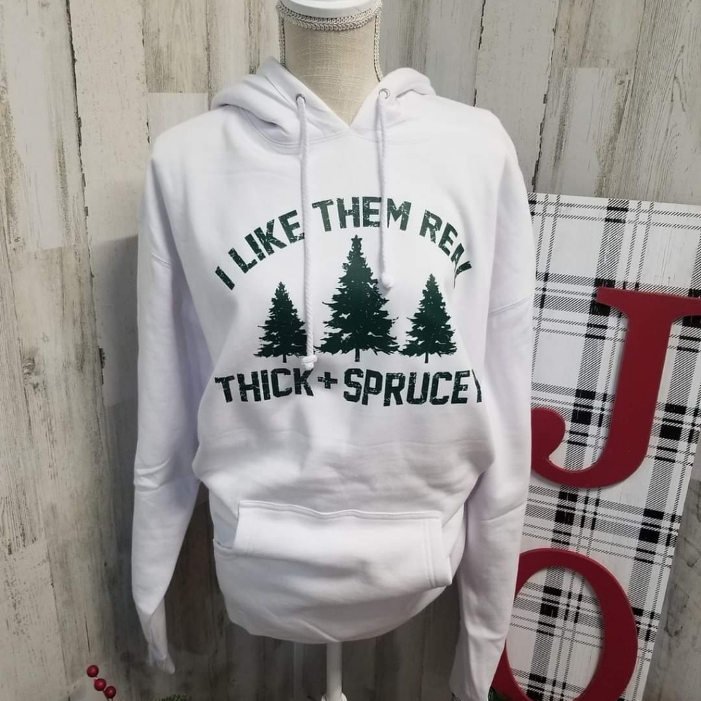 Thick and Sprucey Christmas Tree Sweatshirt